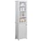 Alaterre Furniture Dorset Bathroom Storage Tower with Open Upper Shelves and Lower Cabinet ANVA7778WH - alternate 1